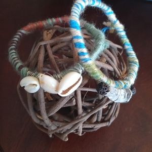 Boho set of two bangle braclets